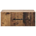vidaXL Cabinet de chevet mural 2 Pièces Bois ancien 49 x 34 5 x 20 cm