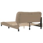vidaXL Cadre de lit avec LED sans matelas Hvar cappuccino 140x190 cm