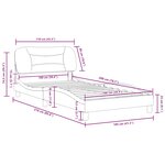 vidaXL Cadre de lit sans matelas Hvar crème 100x200 cm tissu