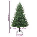 vidaXL Sapin de Noël artificiel Vert 150 cm PVC et PE