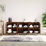 vidaXL Buffets 3 Pièces chêne fumé 60x35x70 cm bois d'ingénierie
