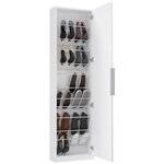 CALMA Meuble à chaussures contemporain blanc mat - 50 cm