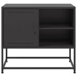 vidaXL Meuble TV noir 68x39x60 5 cm acier