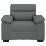vidaXL Fauteuil gris foncé 100x81x84 cm tissu