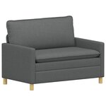 vidaXL Canapé Gris foncé 126 x 81 x 87 5 cm Tissu