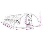 vidaXL Serre avec cadre en acier blanc 50 m² 10x5x2 3 m