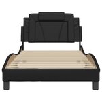 vidaXL Cadre de lit Viana sans matelas noir 100x200 cm similicuir