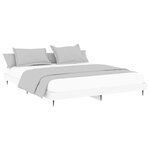 vidaXL Cadre de lit sans matelas blanc 120x200 cm bois ingénierie