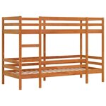 vidaXL Lit superposé sans matelas cire marron 80x200 cm pin massif