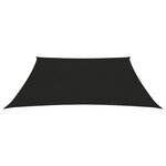 vidaXL Voile d'ombrage 160 g/m² Noir 3/4x3 m PEHD