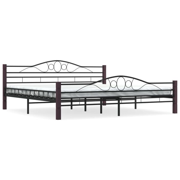 vidaXL Cadre de lit sans matelas noir métal 200x200 cm