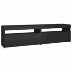 vidaXL Meubles TV 2 Pièces avec lumières LED Noir 75x35x40 cm