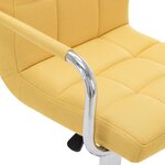 vidaXL Chaise de bar Jaune Tissu