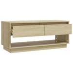 vidaXL Meuble TV chêne sonoma 102x41x44 cm bois d'ingénierie