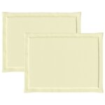 vidaXL Coussins de siège 2 Pièces Crème 47 x 36 x 2 cm Polyester