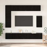 vidaXL Ensemble meuble TV 8 Pièces Chêne noir Bois d'ingénierie