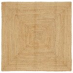 vidaXL Tapis de zone Beige 160 x 160 cm Jute
