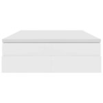 vidaXL Lit avec rangement et matelas Blanc 140 x 200 cm Simili cuir