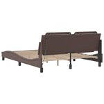 vidaXL Cadre de lit avec LED sans matelas Zadar marron 160x200 cm