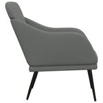 vidaXL Fauteuil Gris foncé 63x76x80 cm Tissu