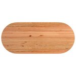 vidaXL Table à manger marron clair bois de chêne massif ovale