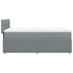 vidaXL Sommier à lattes de lit avec matelas Gris clair 100x200cm Tissu