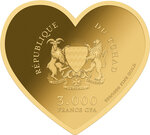 Monnaie GERMANY HEART WITH FLAG Sport Icons 1/1000 Oz Or 3000 Francs Chad (PRÉCOMMANDE)