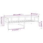 vidaXL Lit de jour marron miel bois de pin massif 80x200 cm