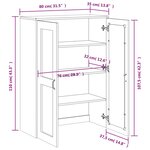 vidaXL Dessus pour buffet VIKEN gris anthracite bois d'ingénierie