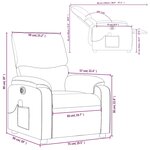 vidaXL Fauteuil de massage inclinable électrique marron similicuir