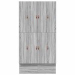 vidaXL Cadre de lit avec rangement Sonoma gris 236.5 x 120 x 31.5 cm