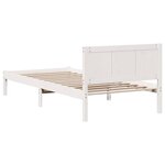 vidaXL Cadre de lit Blanc 80 x 200 cm Bois de pin massif