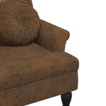 vidaXL Banc avec coussins marron 120 5x65x75 cm similicuir daim