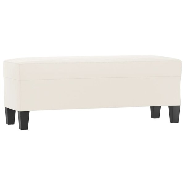 vidaXL Banc Beige 100x35x41 cm Tissu microfibre