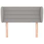 vidaXL Tête de lit avec oreilles Gris clair 103x23x78/88 cm Tissu
