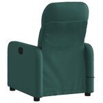 vidaXL Fauteuil de massage inclinable Vert foncé Tissu