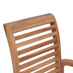 vidaXL Chaises à dîner 6 Pièces avec coussins beige Bois de teck solide