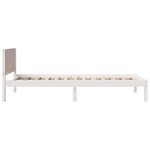 vidaXL Cadre de lit Blanc 75 x 190 cm Bois de pin massif