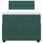 vidaXL Sommier à lattes de lit avec matelas Vert foncé 90x190 cm