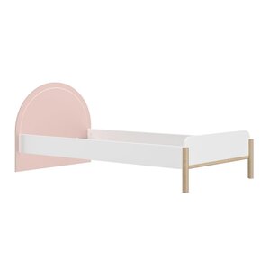 Lit simple 90x190 blanc rose