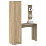 vidaXL Bureau avec rangement 2 Pièces Chêne Sonoma Bois d'ingénierie