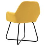 vidaXL Chaises à manger lot de 6 jaune tissu