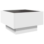 vidaXL Table basse avec LED blanc 50x50x30 cm bois d'ingénierie