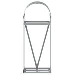 vidaXL Porte-bûches gris clair 40x45x100 cm acier galvanisé