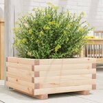 vidaXL Jardinière 50x50x26 5 cm bois de pin massif