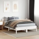 vidaXL Cadre de lit sans matelas blanc 160x200 cm bois de pin massif