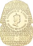 Pièce de monnaie en Cupronickel - Or 2 Cedis g 22.5 Millésime 2022 Legacy of Egypt TUTANKHAMUN