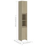 vidaXL Armoire de salle de bain Chêne sonoma Bois d'ingénierie