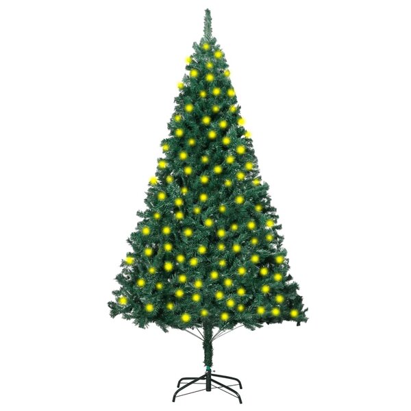 vidaXL Arbre de Noël artificiel pré-éclairé et branches épaisses vert