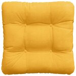 vidaXL Coussins de siège 4 Pièces Jaune clair 45 x 45 cm
